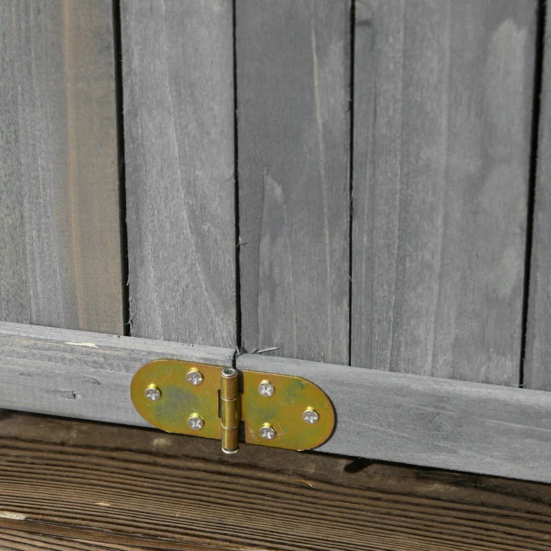 Outsunny Jardinera De Madera Plegable Con 4 Patas 70x30x25 Cm Gris