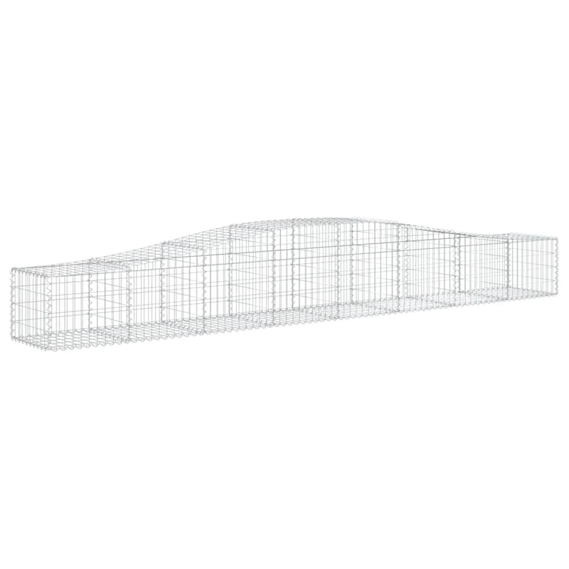 Cestas De Gaviones 25 Uds Forma De Arco Hierro 400x50x40/60 Cm
