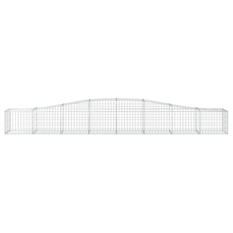 Cestas De Gaviones 25 Uds Forma De Arco Hierro 400x50x40/60 Cm
