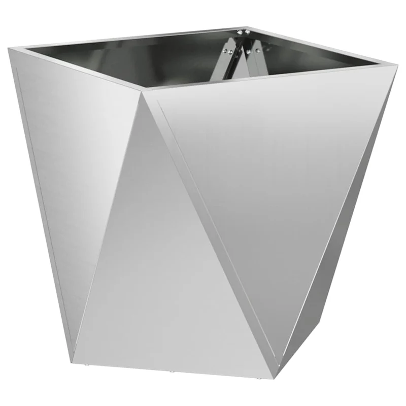 Jardinera Plateado 40 X 40 X 40 Cm Acero Galvanizado