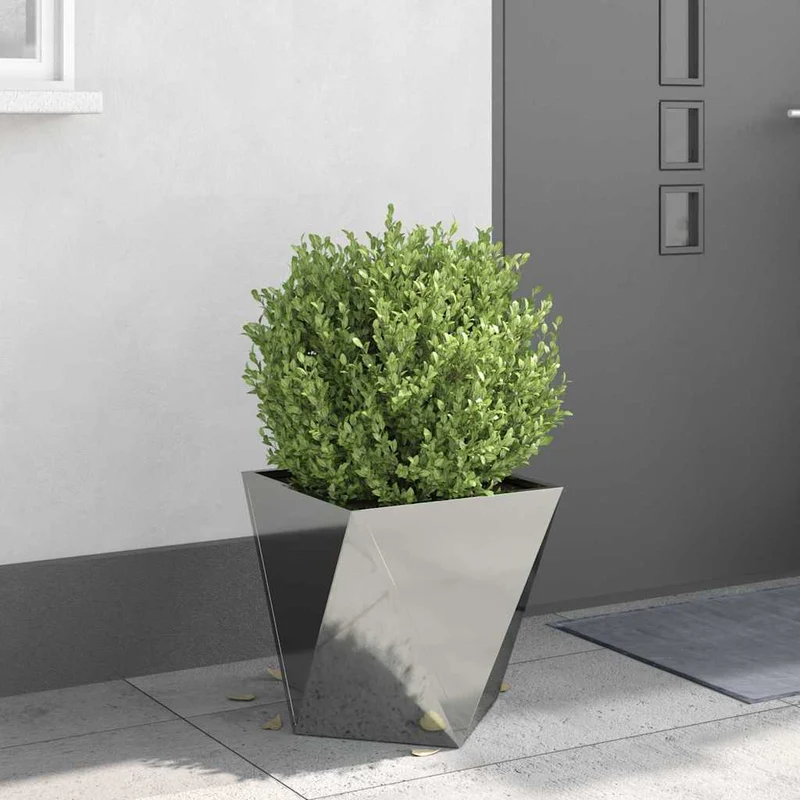 Jardinera Plateado 40 X 40 X 40 Cm Acero Galvanizado