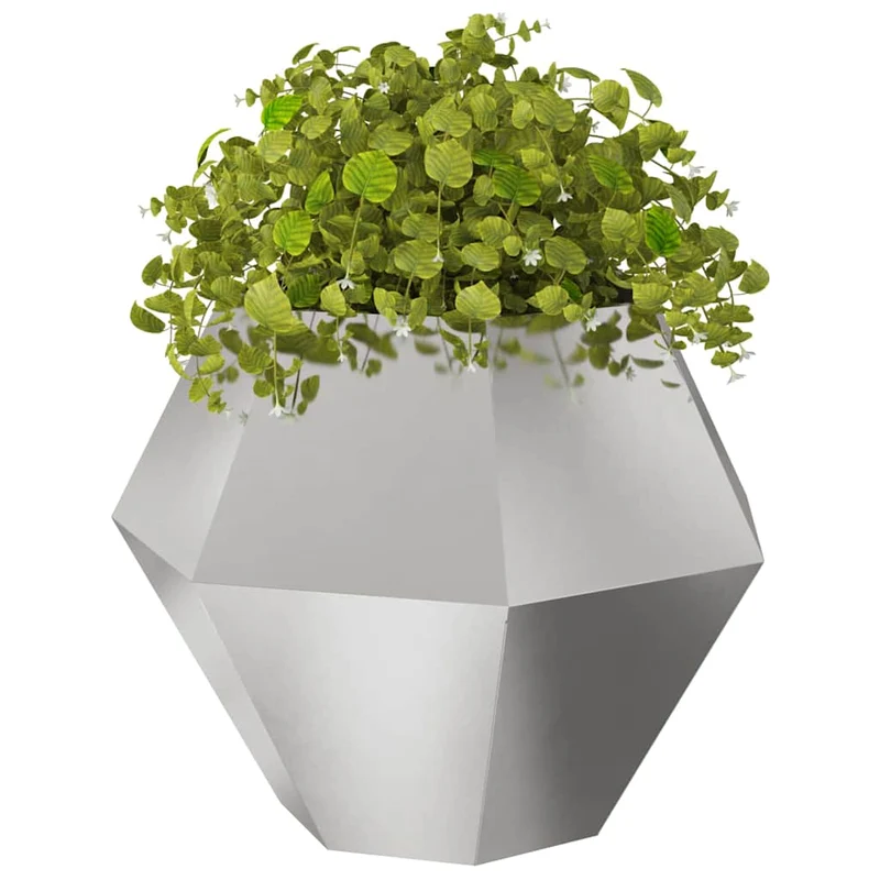 Jardinera Plateado 100 X 100 X 80 Cm Acero Inoxidable