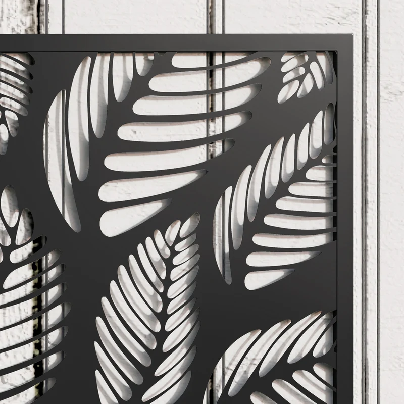 Outsunny Jardinera Exterior Grande De Metal Con Pantalla De Privacidad Negro