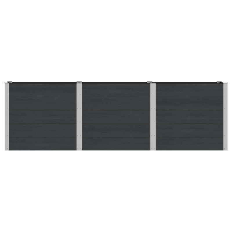 Arriate Elevado Negro 300 X 50 X 91 Cm Wpc Y Aluminio