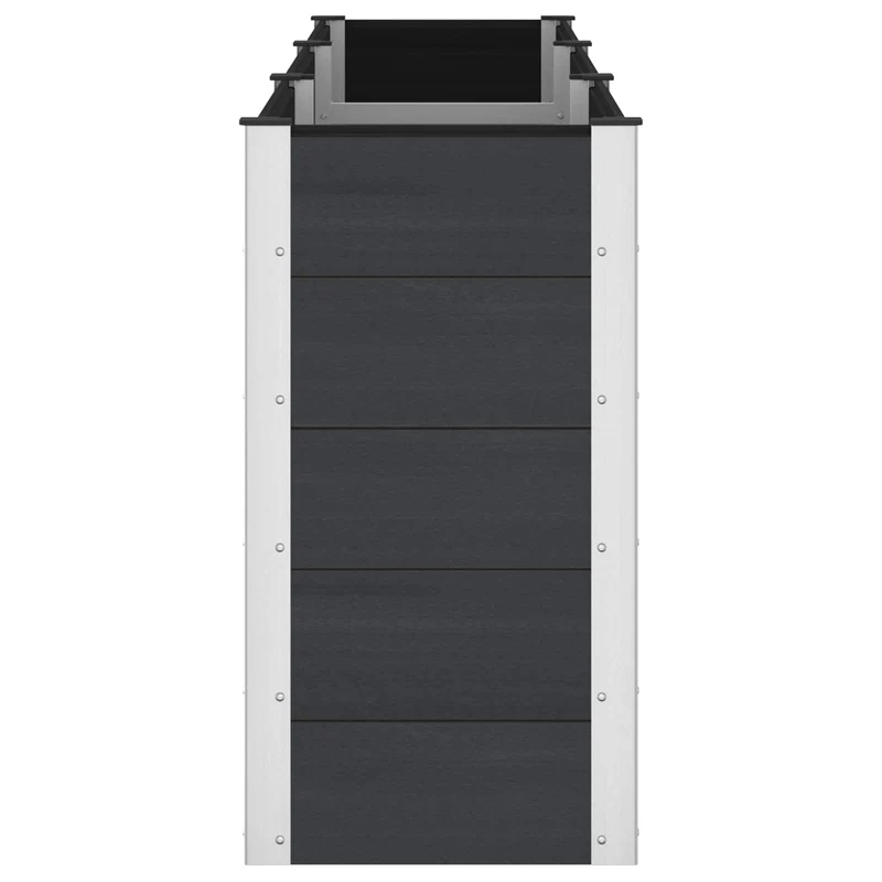 Arriate Elevado Negro 300 X 50 X 91 Cm Wpc Y Aluminio