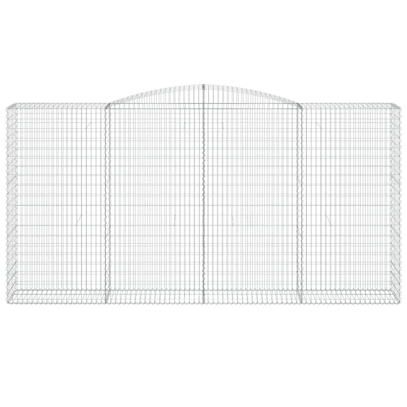 Cestas De Gaviones 7 Uds Forma De Arco Hierro 400x50x200/220 Cm
