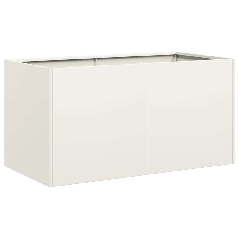 Jardinera De Acero Laminado En Frío Blanco 80x40x40 Cm