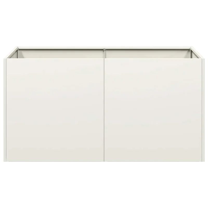 Jardinera De Acero Laminado En Frío Blanco 80x40x40 Cm