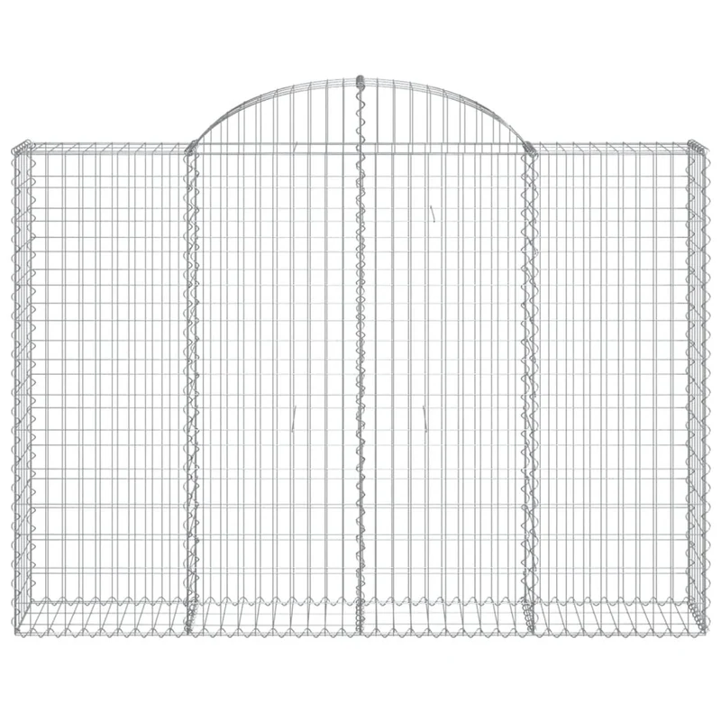 Cestas Gaviones 10 Uds Forma De Arco Hierro 200x30x140/160 Cm