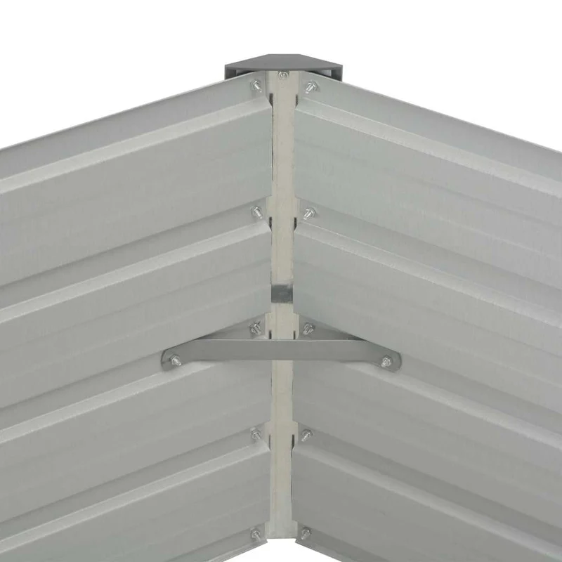 Mesa De Cultivo De Acero Galvanizado Marrón 129x129x45 Cm
