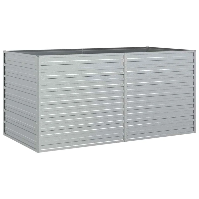 Arriate De Acero Galvanizado Plateado 160x80x77 Cm