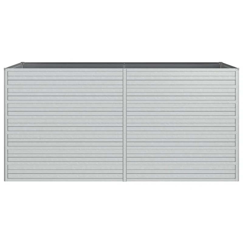 Arriate De Acero Galvanizado Plateado 160x80x77 Cm
