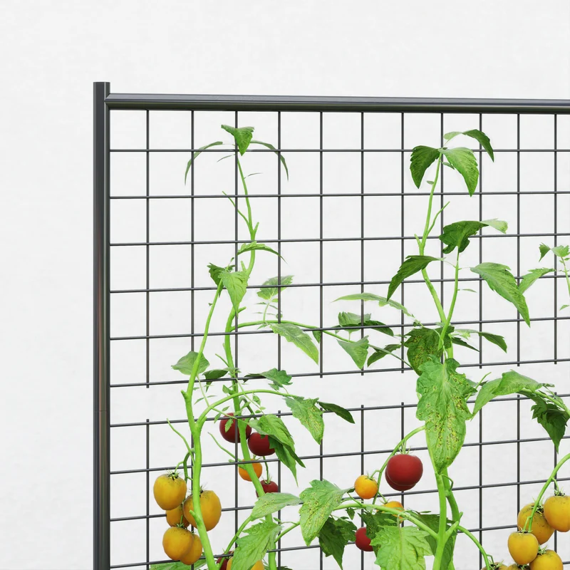 Outsunny Jardinera Con Celosía Para Plantas Trepadoras Y Fondo Abierto Gris