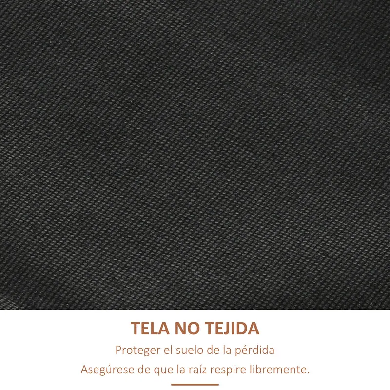 Outsunny Jardinera De Madera De 4 Niveles Con Orificios De Drenaje Naranja