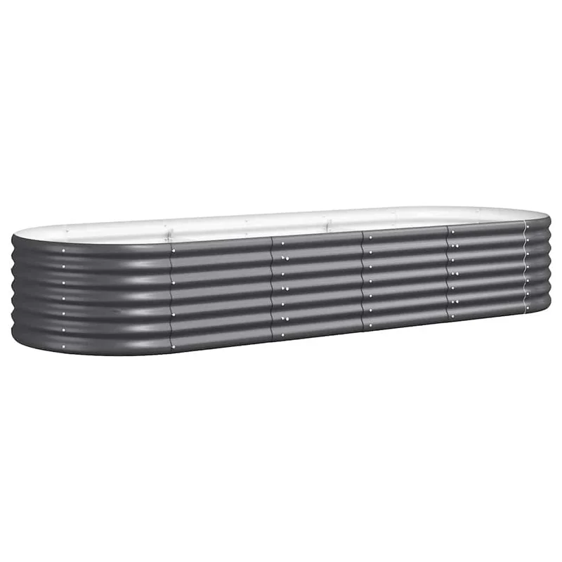 Jardinera Arriate Acero Galvanizado Antracita 224x80x36 Cm
