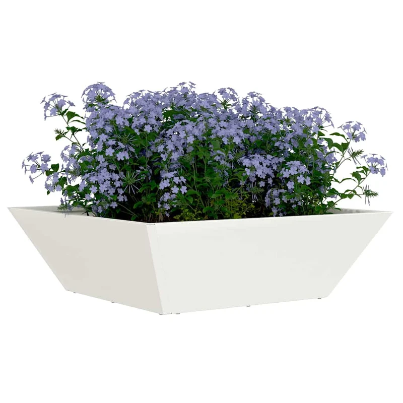 Macetero De Jardín 5 Uds. Blanco 50 X 50 X 15 Cm