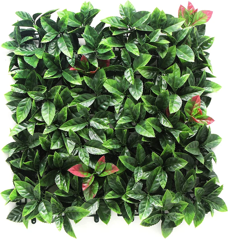 Jardín Vertical Photinia Rojo. Pack 4 unidades 50 x 50 cm. Bonerva
