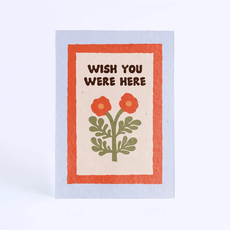 Pack 3 Postales Plantables – Grow With The Flow, Have A Nice Day Y Wish You Were Here - Resetea