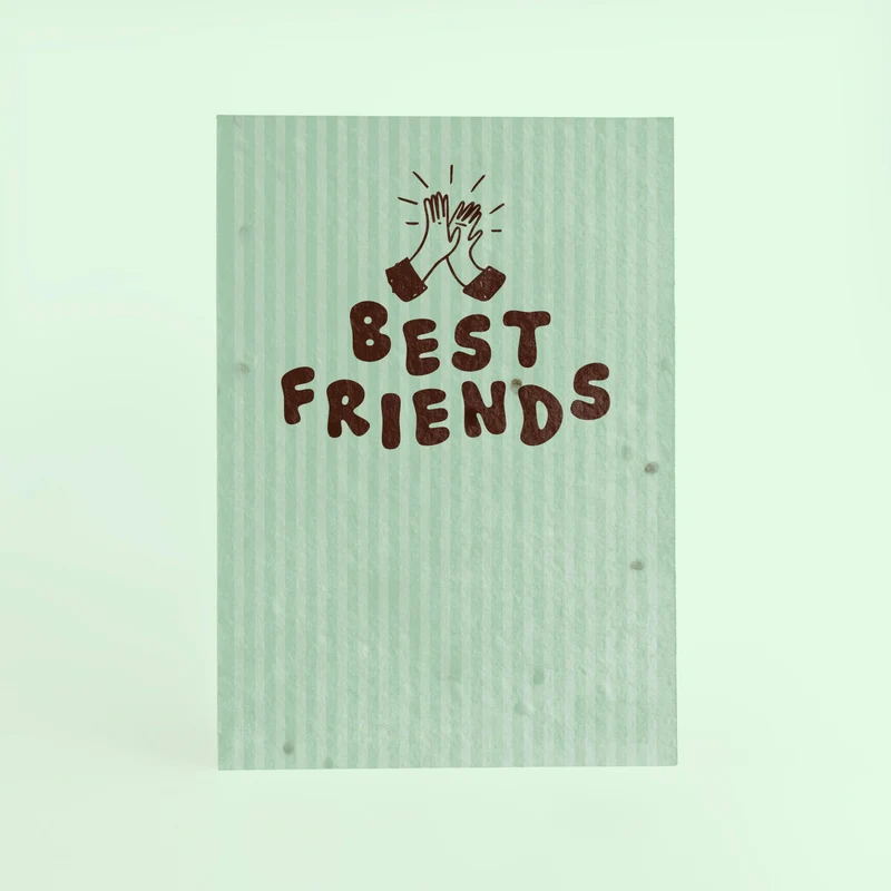 Pack 3 Postales Plantables – Best Friends, Flower Power Y Enjoy The Little Things - Resetea