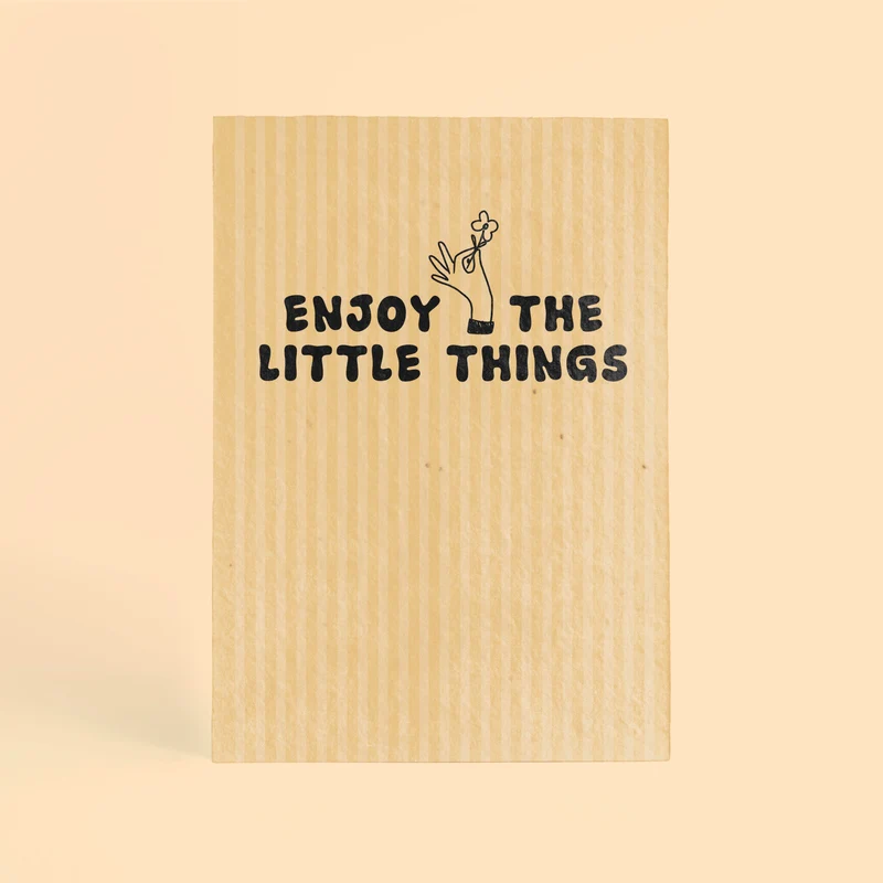 Pack 3 Postales Plantables – Best Friends, Flower Power Y Enjoy The Little Things - Resetea