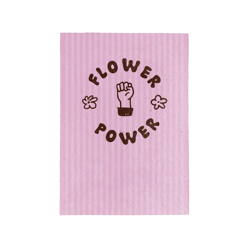 Postal Plantable Flower Power Con Semillas De Flores – Papel De Algodón Reciclado - Resetea