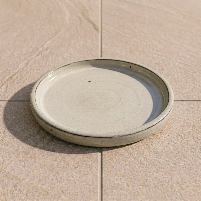 Soucoupe ronde 28cm crème