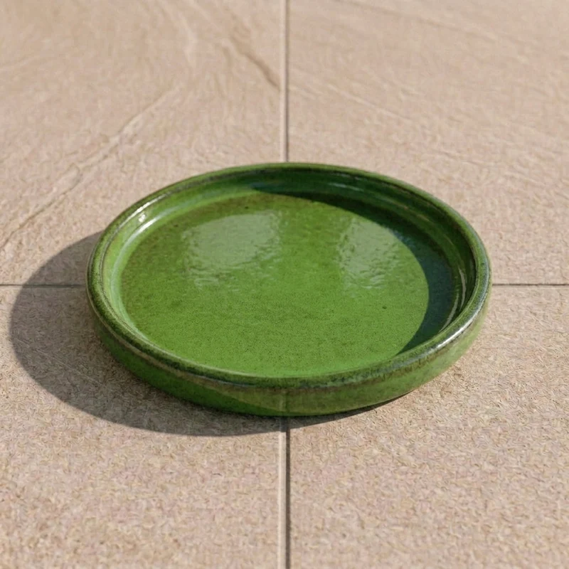 Soucoupe ronde 28cm vert profond