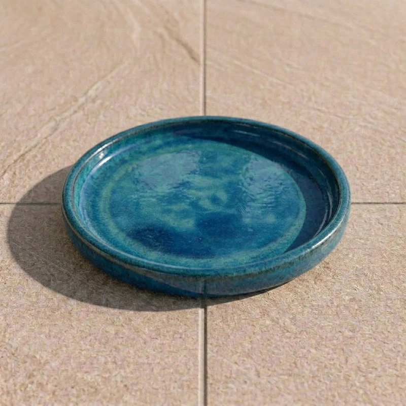 Soucoupe ronde 35cm brume de jade