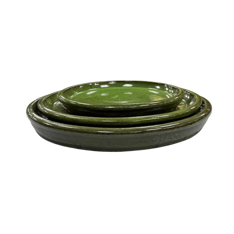 Soucoupe ronde 35cm vert profond