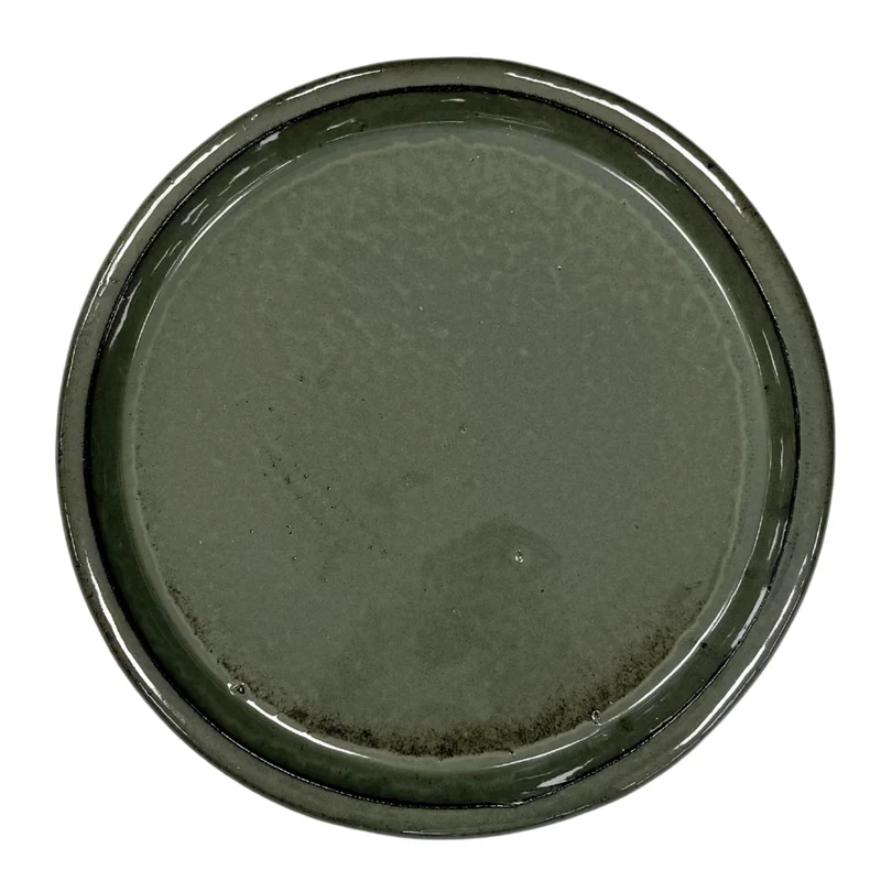 Soucoupe ronde 35cm vert crème