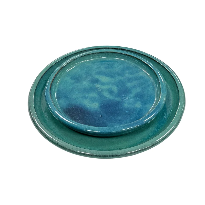 Soucoupe ronde 40cm brume de jade