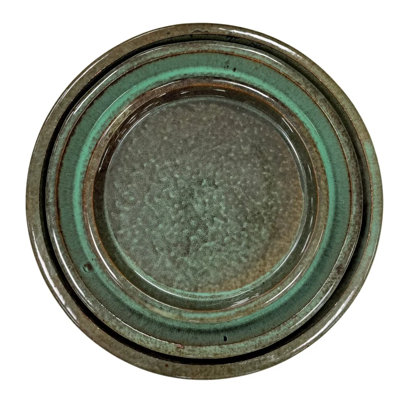 Soucoupe ronde 40cm vert brumeux