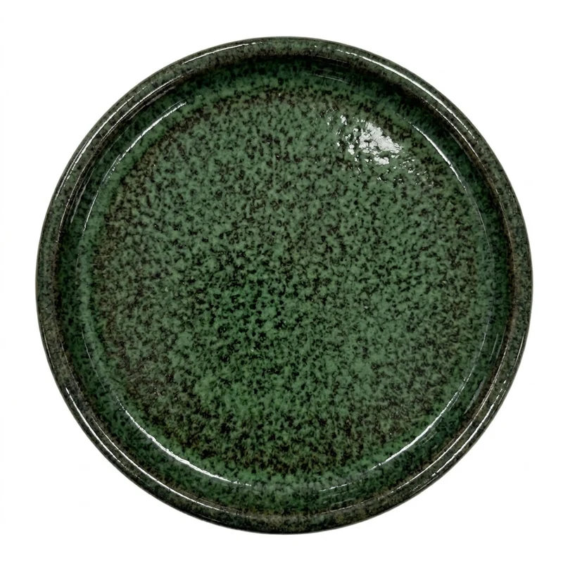 Soucoupe ronde 40cm vert brumeux