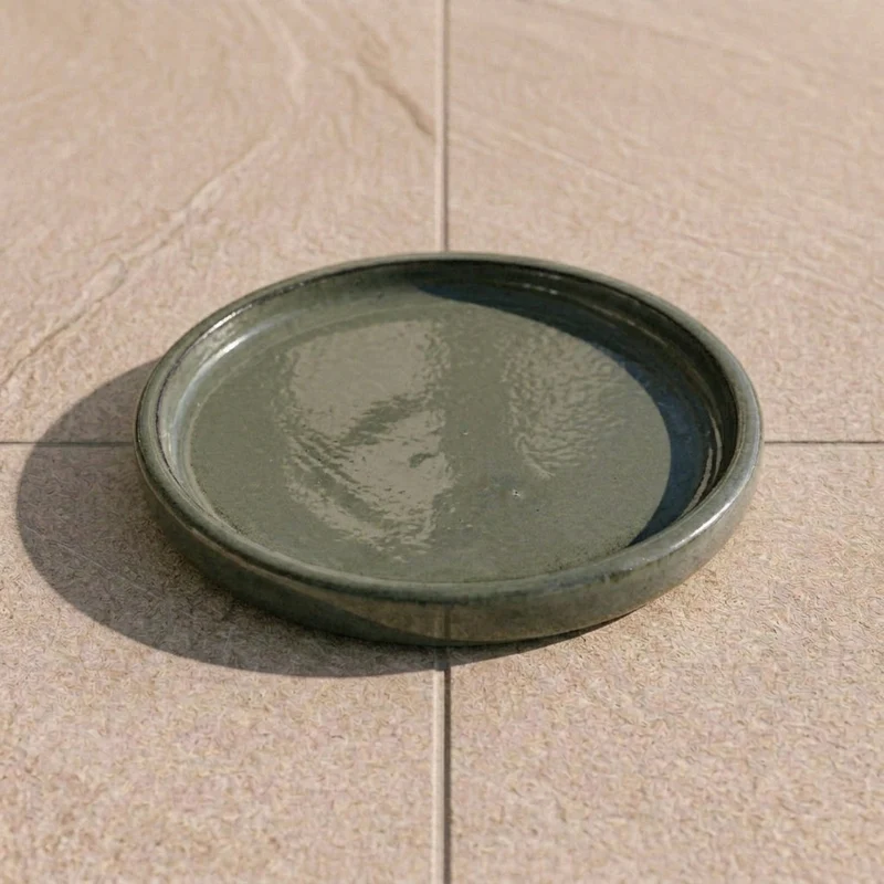 Soucoupe ronde 40cm vert crème