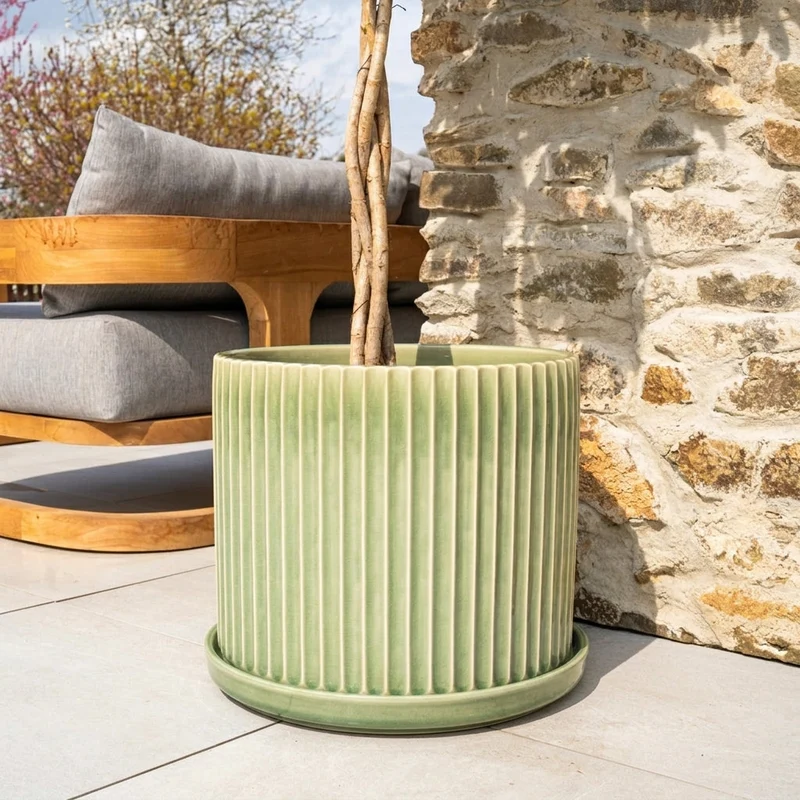 Soucoupe 41cm vert de gris