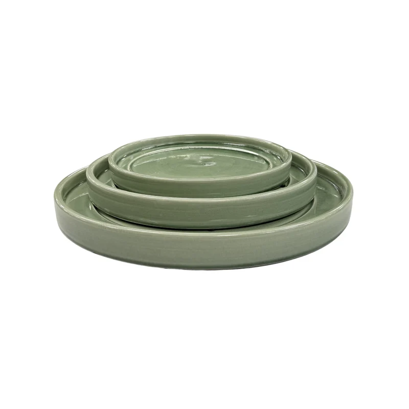 Soucoupe 28cm vert de gris