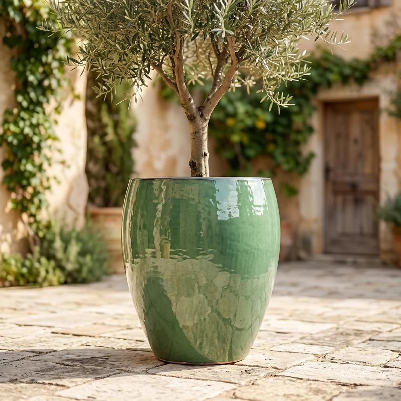 Pot POSEIDON 36x43cm jade