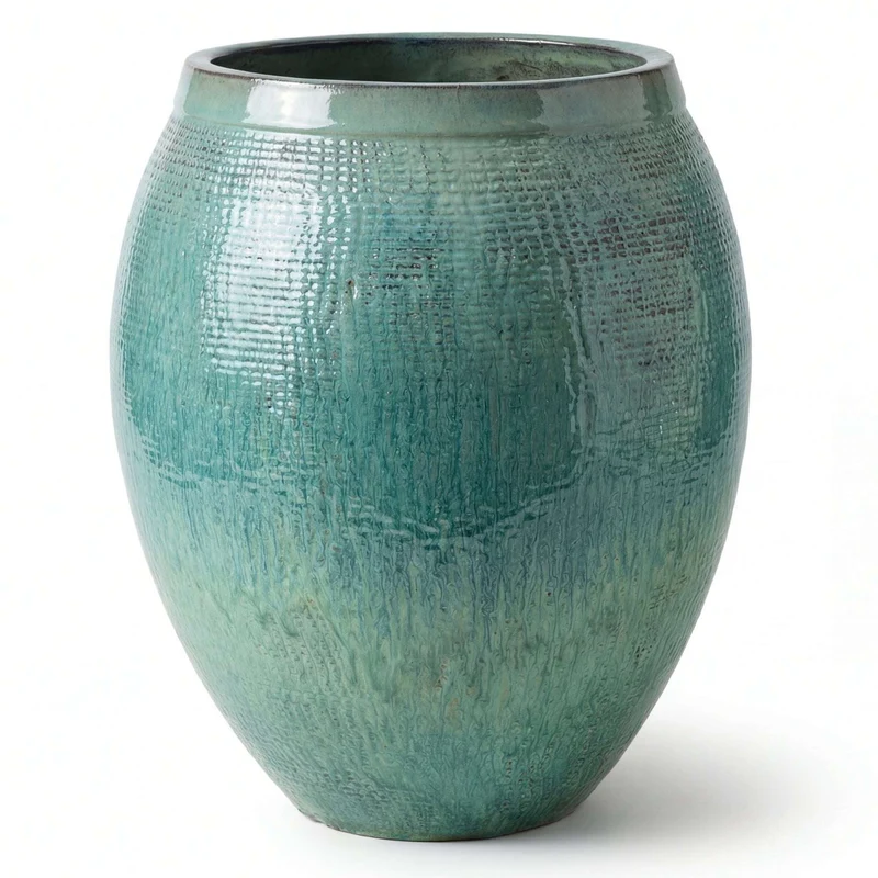Pot COCOON 66x76cm bleu océan