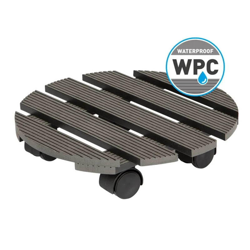 Practo Support à roulettes pour plantes gris 30 x 30 cm 061