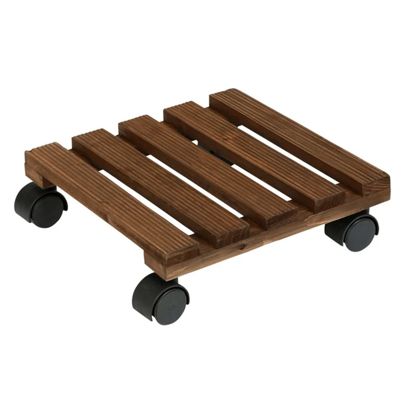 Practo Support à roulettes pour plantes palissandre 28 x 28 cm 054