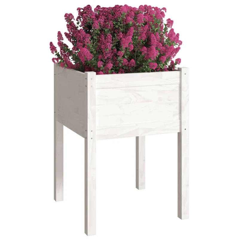 Jardineras 2 Uds Madera Maciza De Pino 50x50x70 Cm