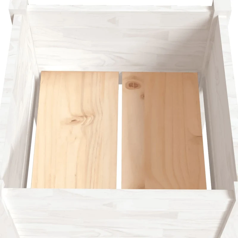 Jardineras 2 Uds Madera Maciza De Pino 50x50x70 Cm
