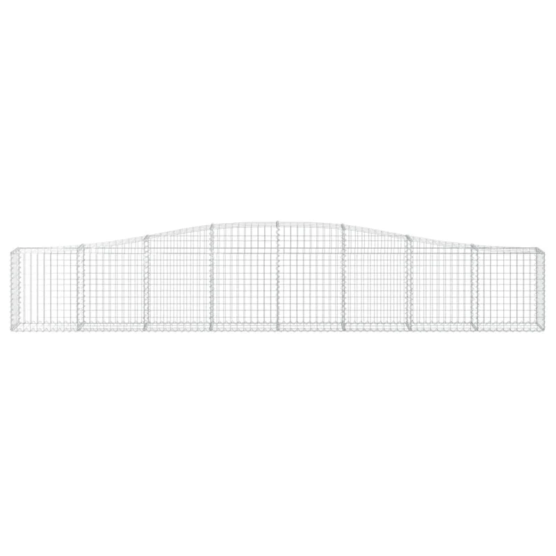 Cestas De Gaviones 15 Uds Forma De Arco Hierro 400x30x60/80 Cm