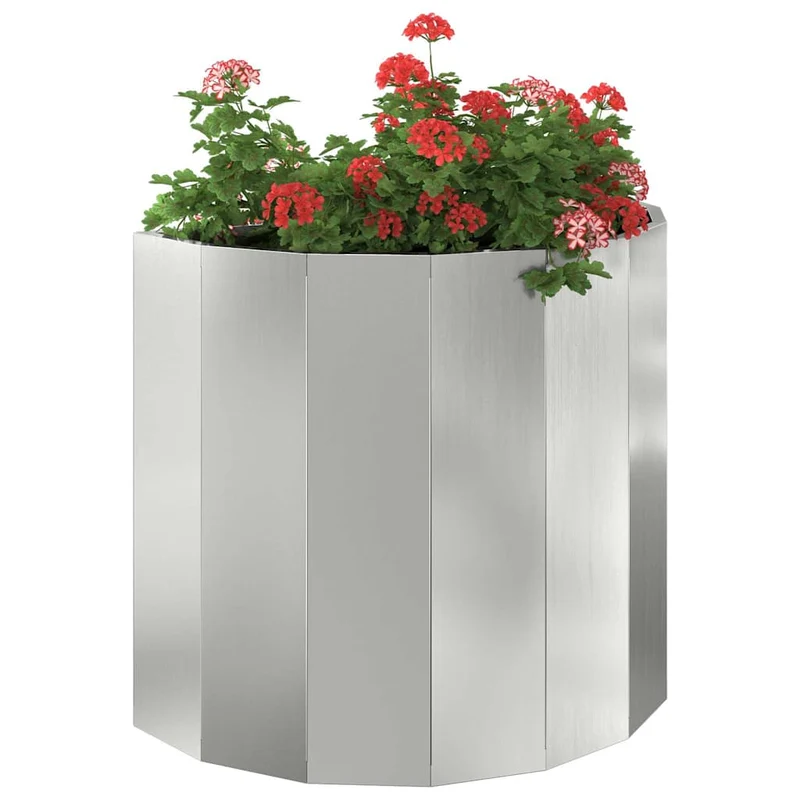 Jardinera Plateado 60 X 30 X 50 Cm Acero Galvanizado
