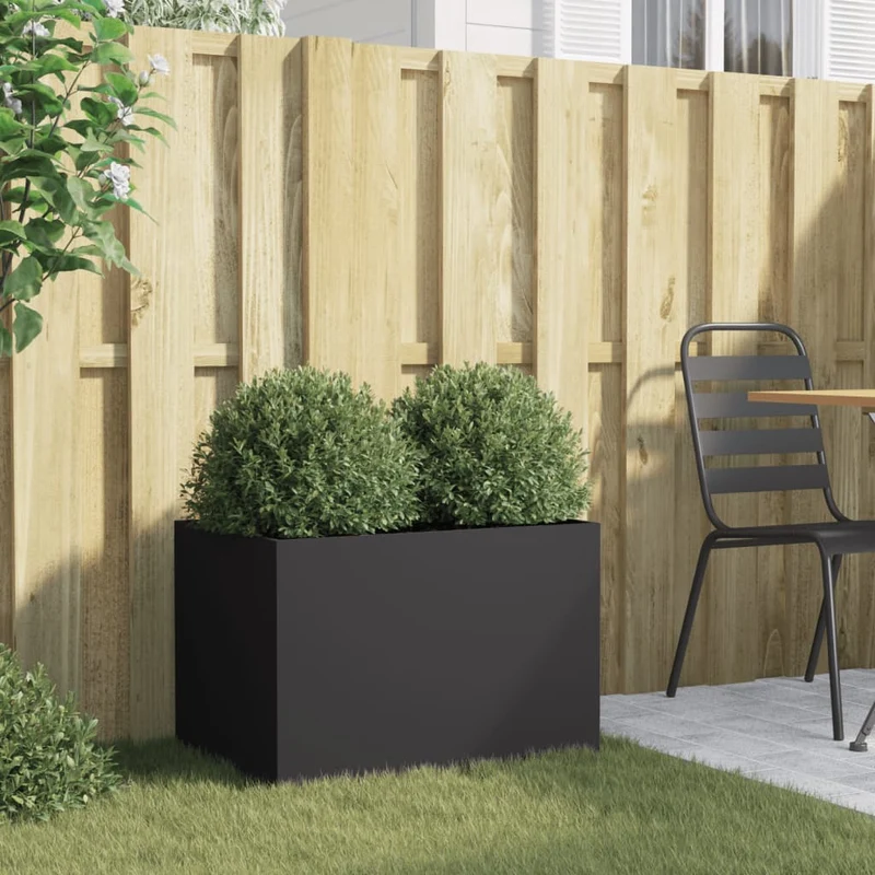 Jardinera Acero Negro 62x40x39 Cm