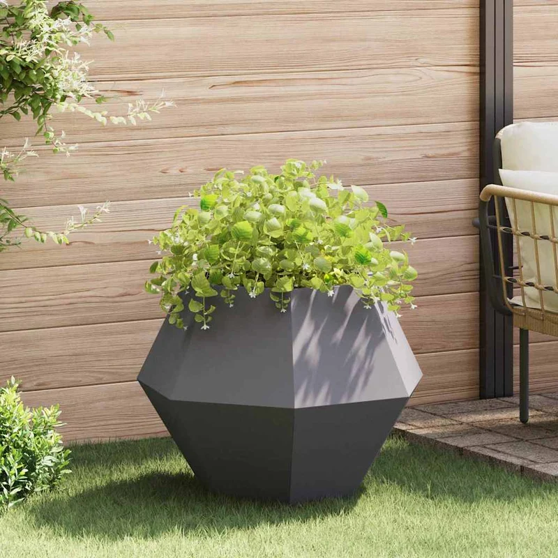 Jardinera Negro 75 X 75 X 60 Cm Acero
