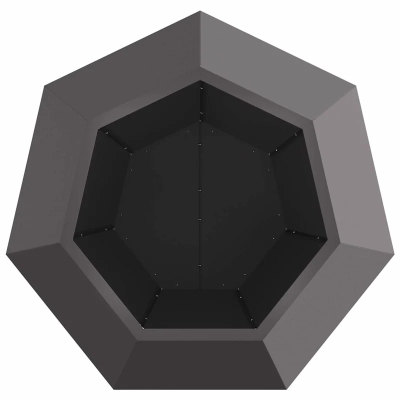 Jardinera Negro 75 X 75 X 60 Cm Acero