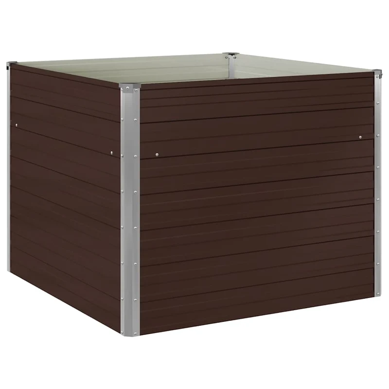 Mesa De Cultivo De Acero Galvanizado Marrón 100x100x77 Cm