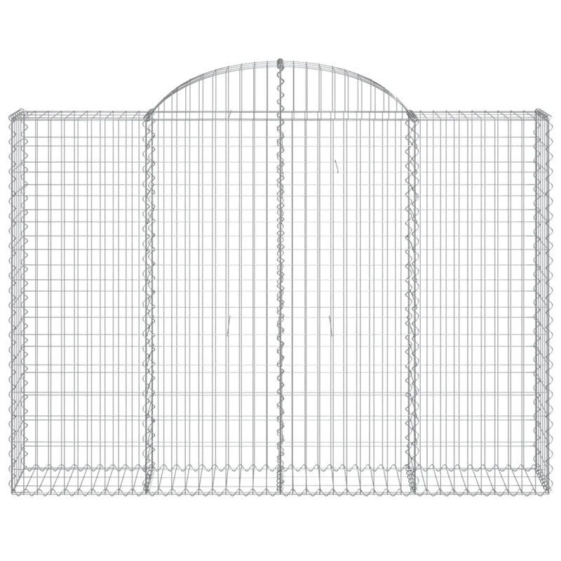 Cestas Gaviones 7 Uds Forma De Arco Hierro 200x30x140/160 Cm