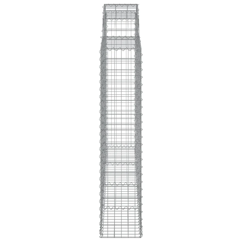 Cestas Gaviones 7 Uds Forma De Arco Hierro 200x30x140/160 Cm